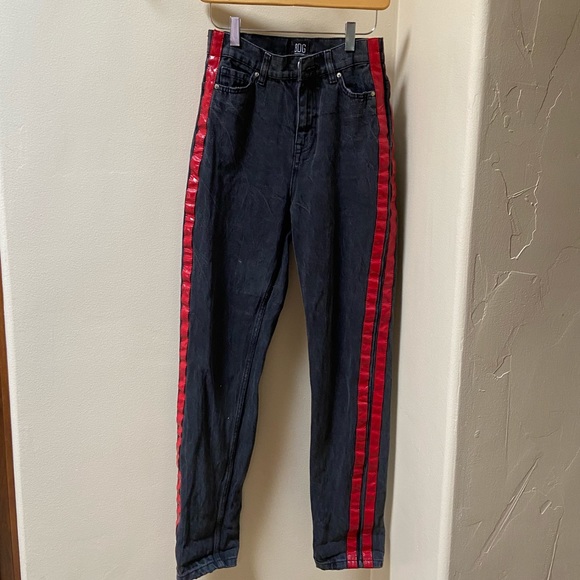 BDG black jeans with red detail on sides - Picture 6 of 9